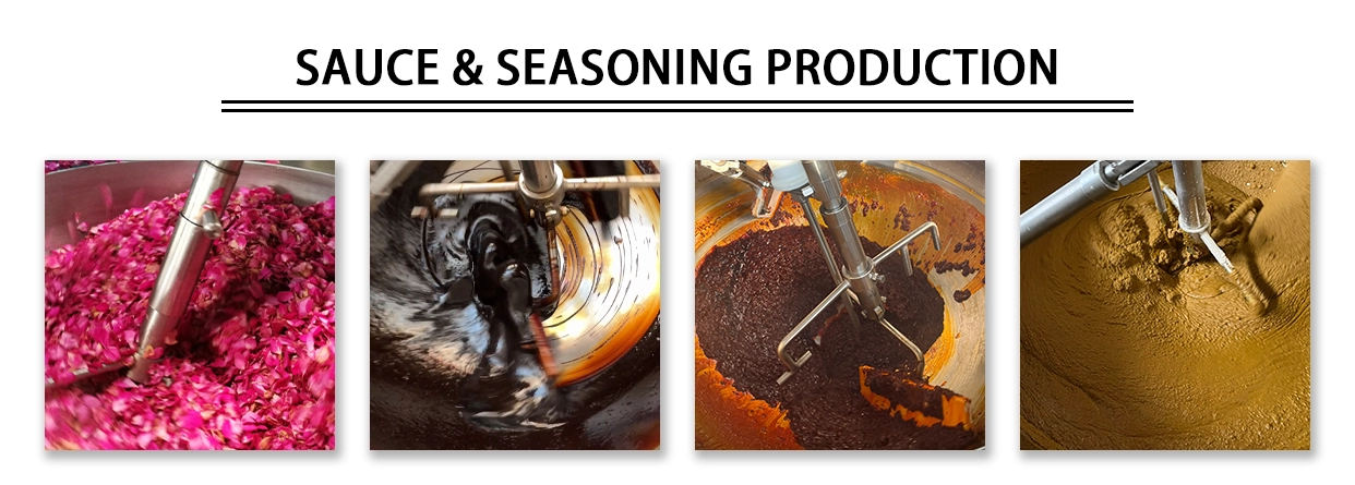 Commercial cooking mixer for sauce and seasoning production