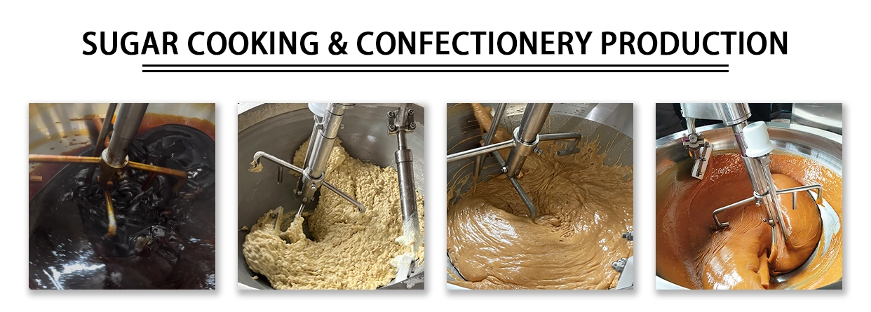 Industrial cooking mixer for caramel and confectionery production