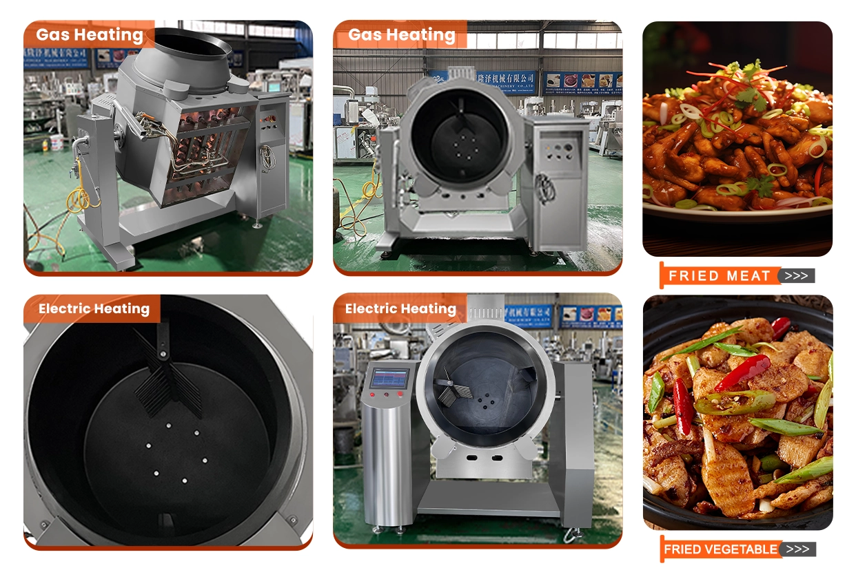 Non-Stick Pot Robot, Commercial Stir-Frying Cooker,Industrial Intelligent Automatic Cooking Machine with Drum, Multifunctional Commercial Cooking Machine