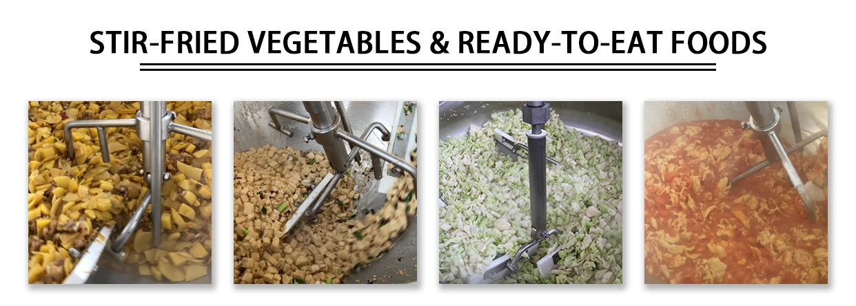 Commercial cooking machine for stir-fried vegetables and ready-to-eat foods