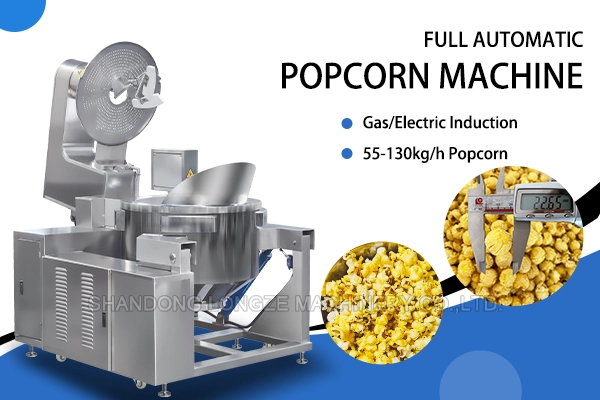 Stainless steel popcorn making machine