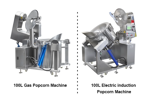 industrial popcorn machine, automated popcorn production line, high-capacity popcorn equipment