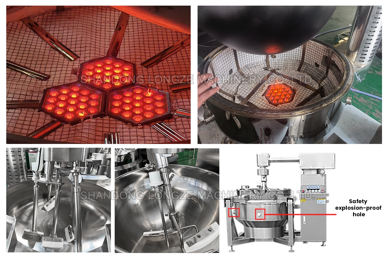 Industrial cooking mixer Philippines,Gas food processing machine,WOFEX 2025 commercial kitchen equipment,100-600L industrial food mixer price,Gas cooking machine for food factory