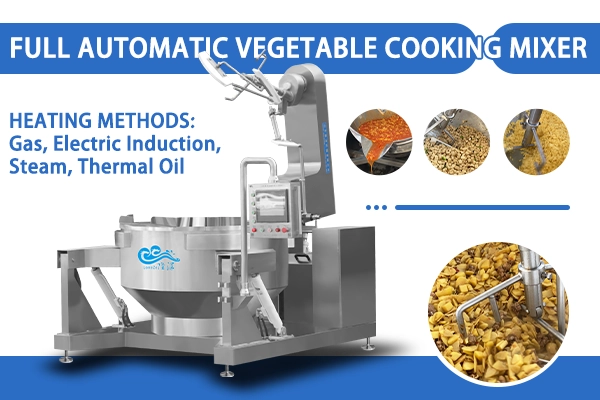 Fully automatic vegetable cooking mixer machine