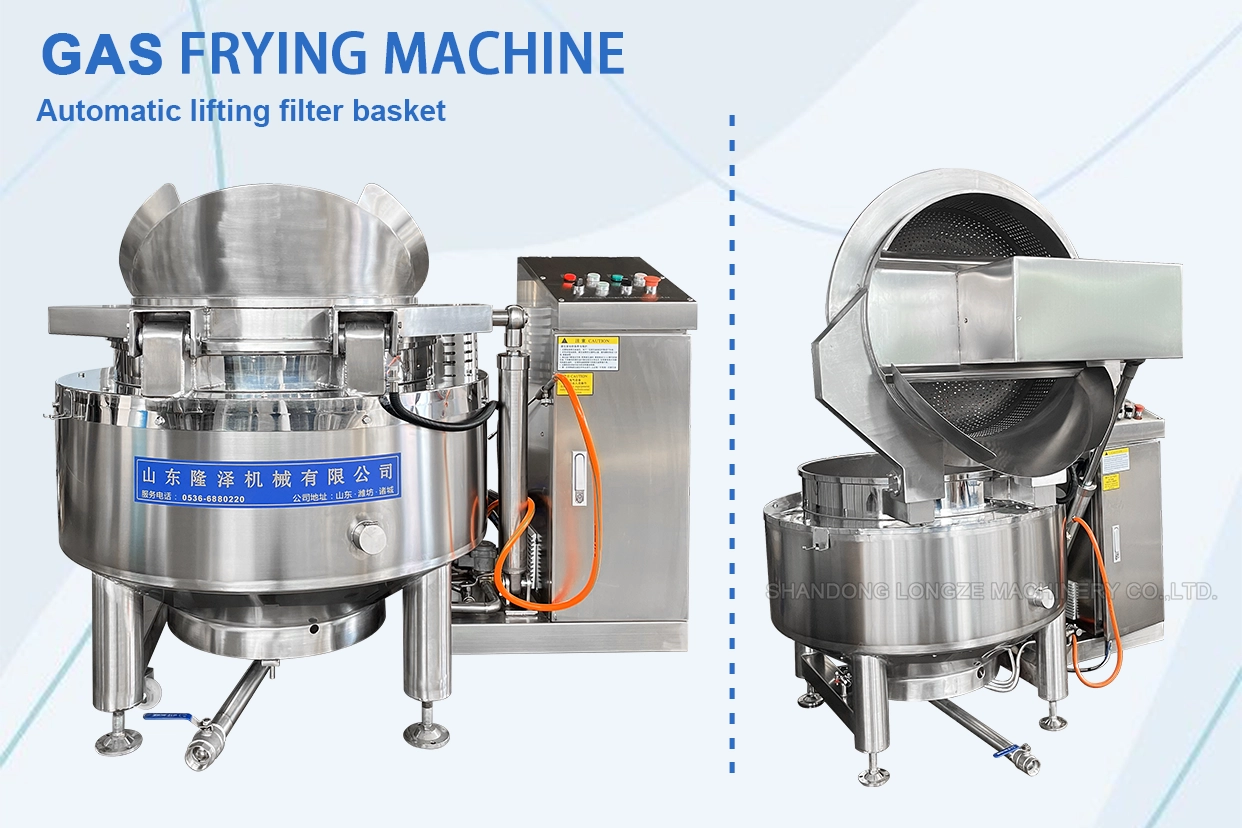 automatic gas heating frying machine