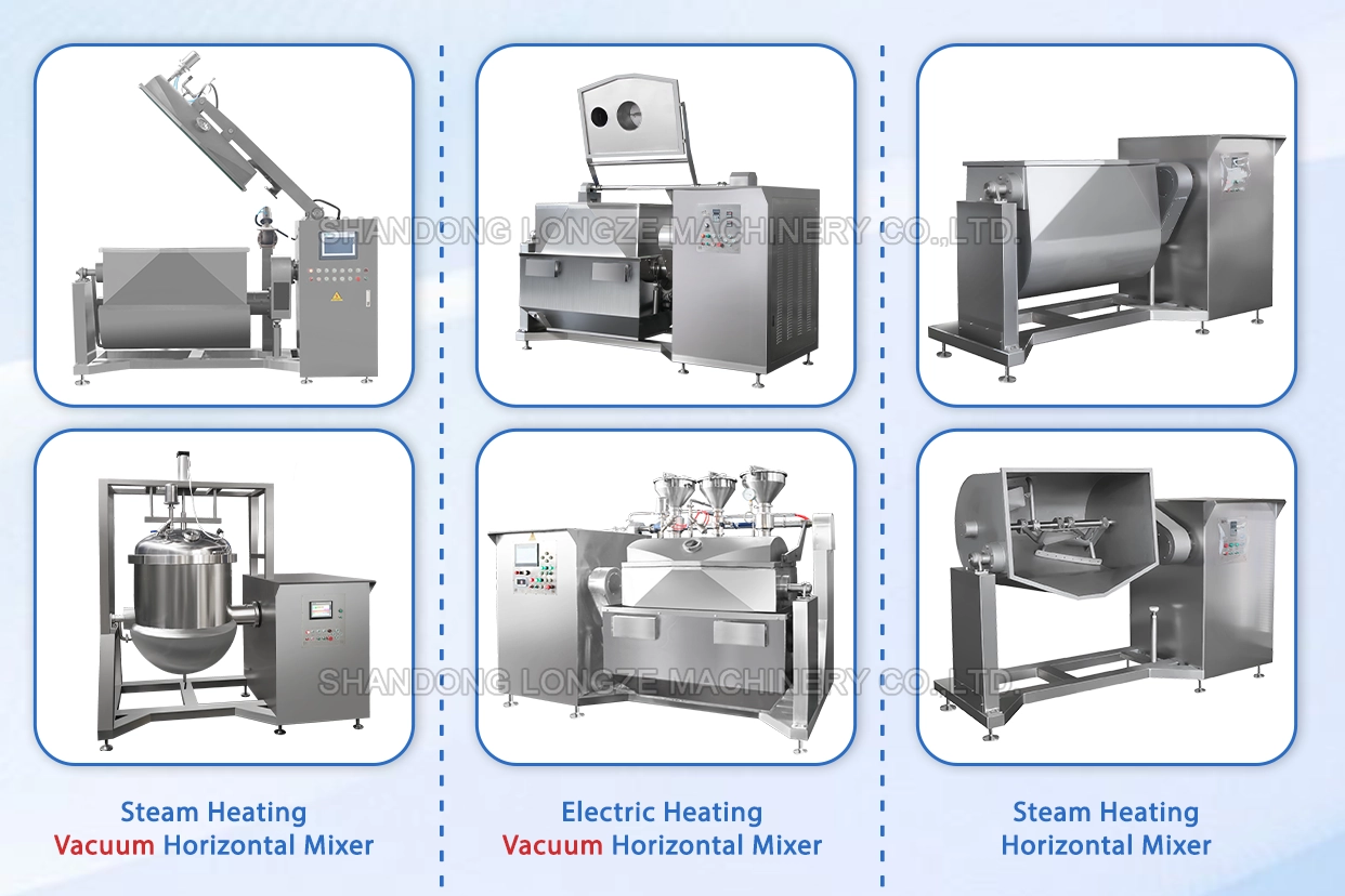 jams cooking machine vacuum horizontal cooking mixer