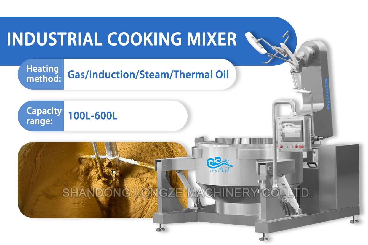 large capacity industrial automatic cooking mixer