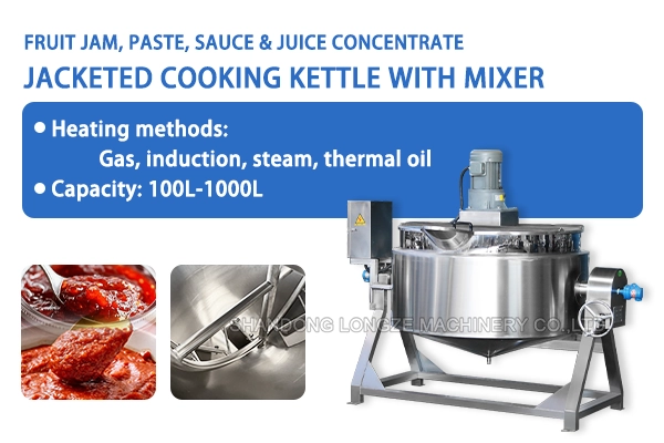 Fruit jam cooking machine