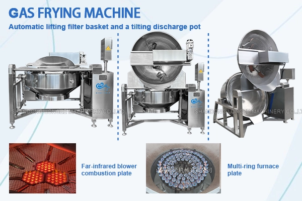frying machine for food factory