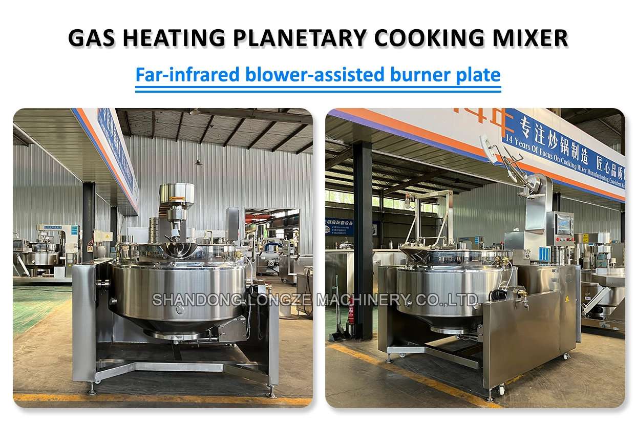 gas-heated planetary cooking mixer