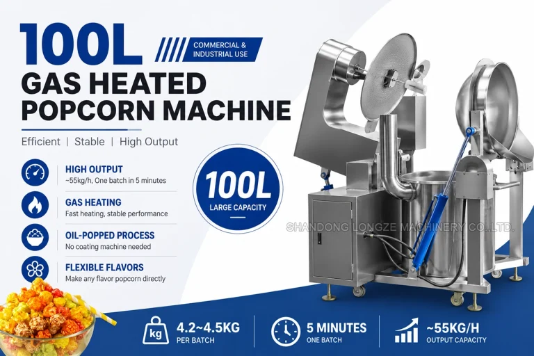 100L gas heated popcorn machine