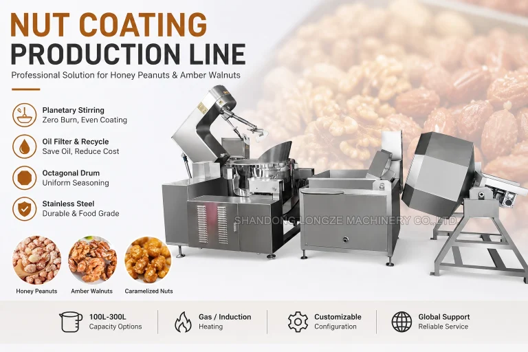 Nut coating production line