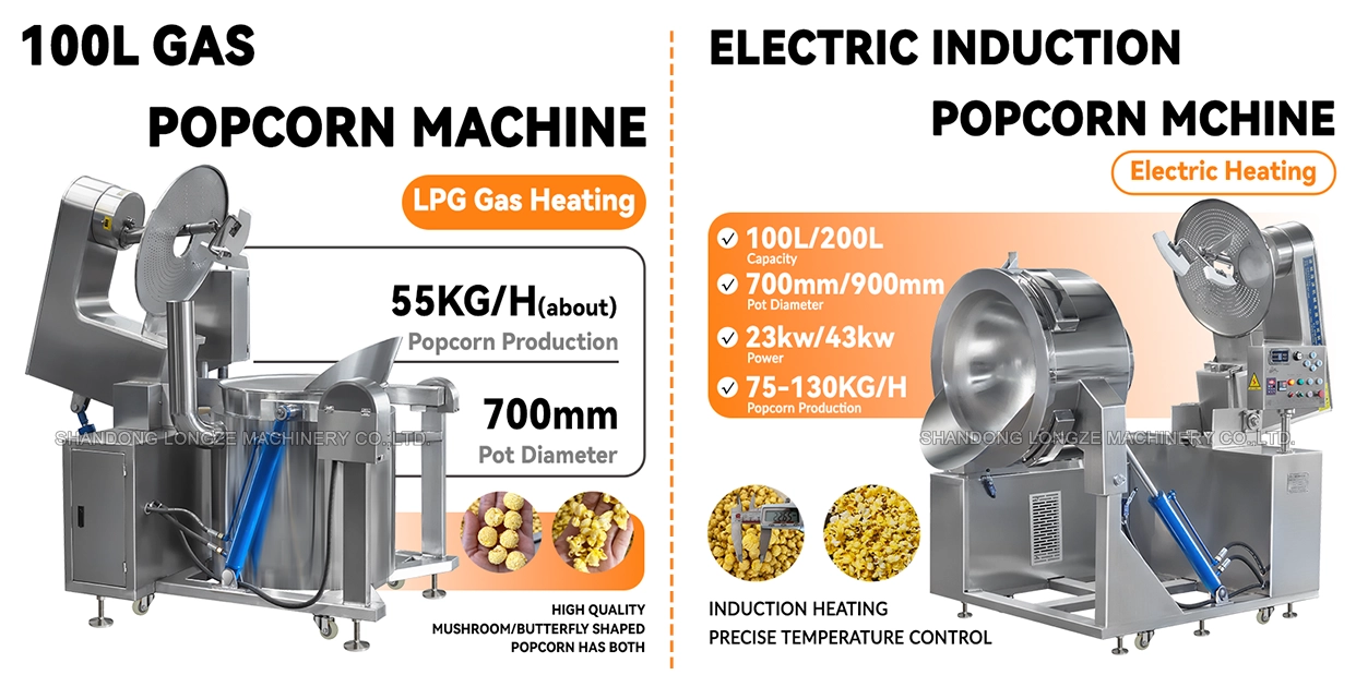 high output automatic popcorn machine