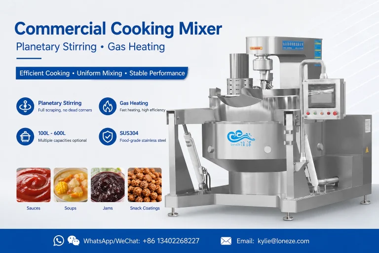 industrial full automatic planetary cooking mixer