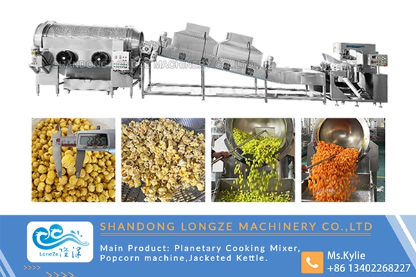 Industrial automatic popcorn production line