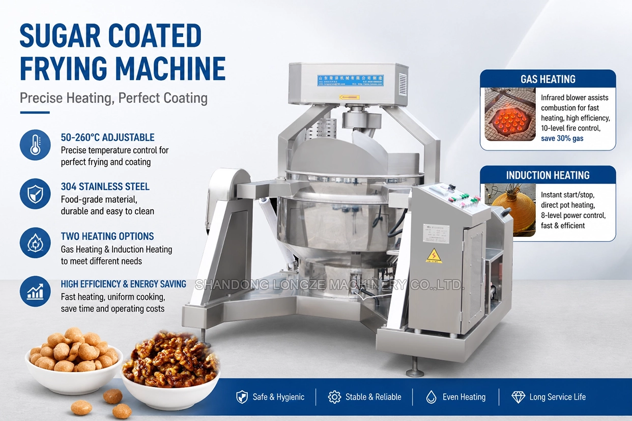 nut coating production line-peanuts sugar coated frying machine