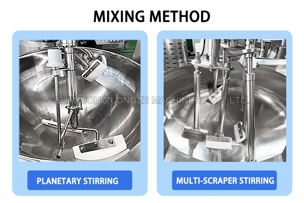 Industrial Satay Sauce Mixer, 1000L Cooking Mixer, Planetary Stirring Machine, Multi-Heating Industrial Mixer