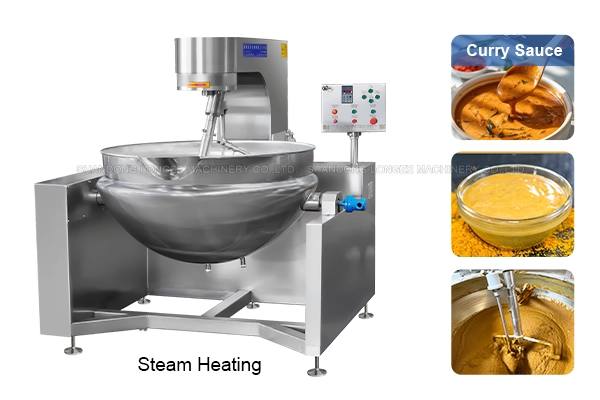 Industrial Fully Automatic Curry Sauce Cooking Mixer