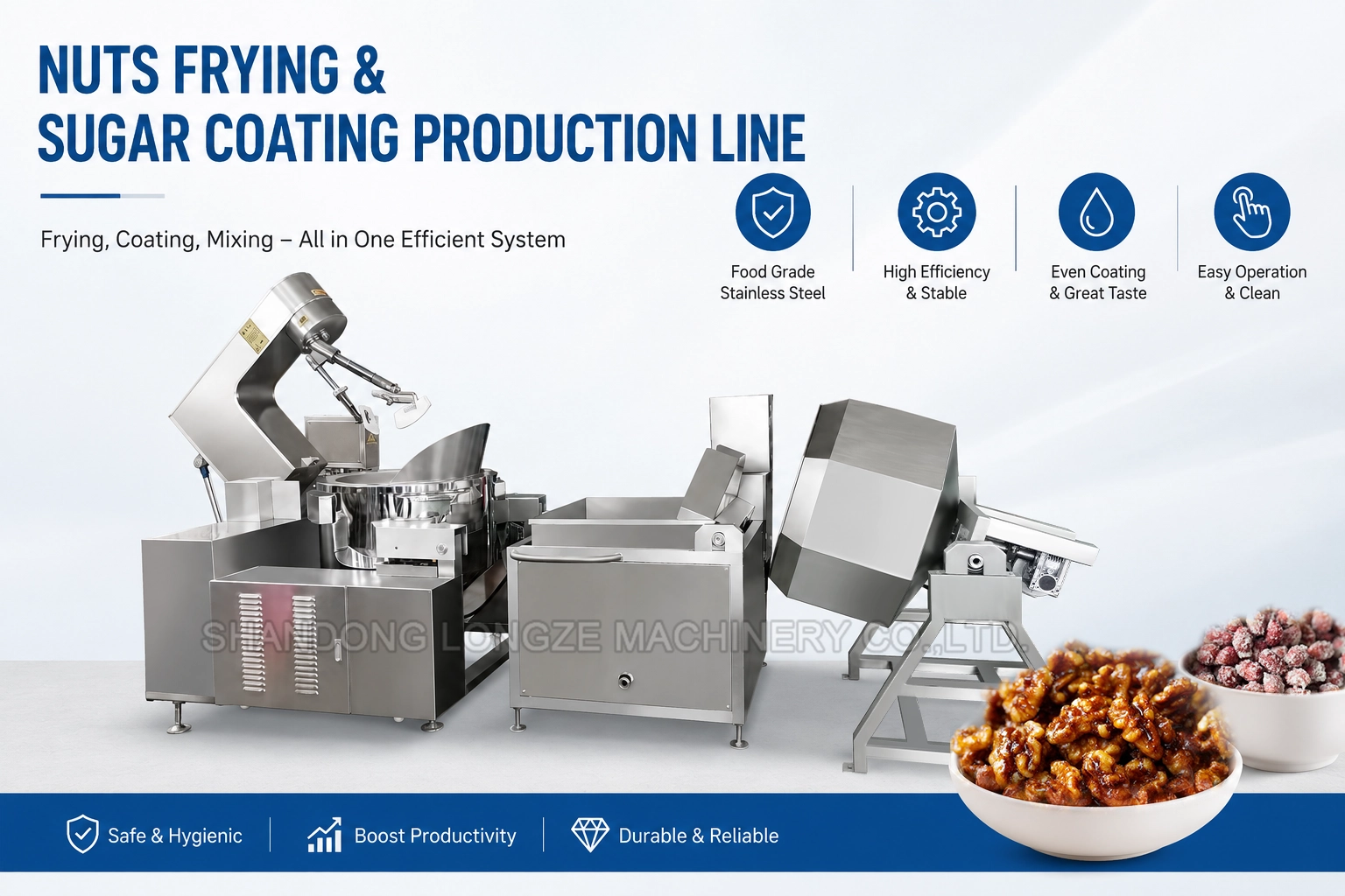 sugar coated nuts production line for snack