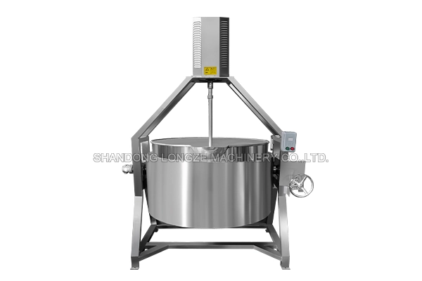 Industrial Large Capacity Cooking Kettle with Mixer, Commercial Jacketed Mixing Kettle