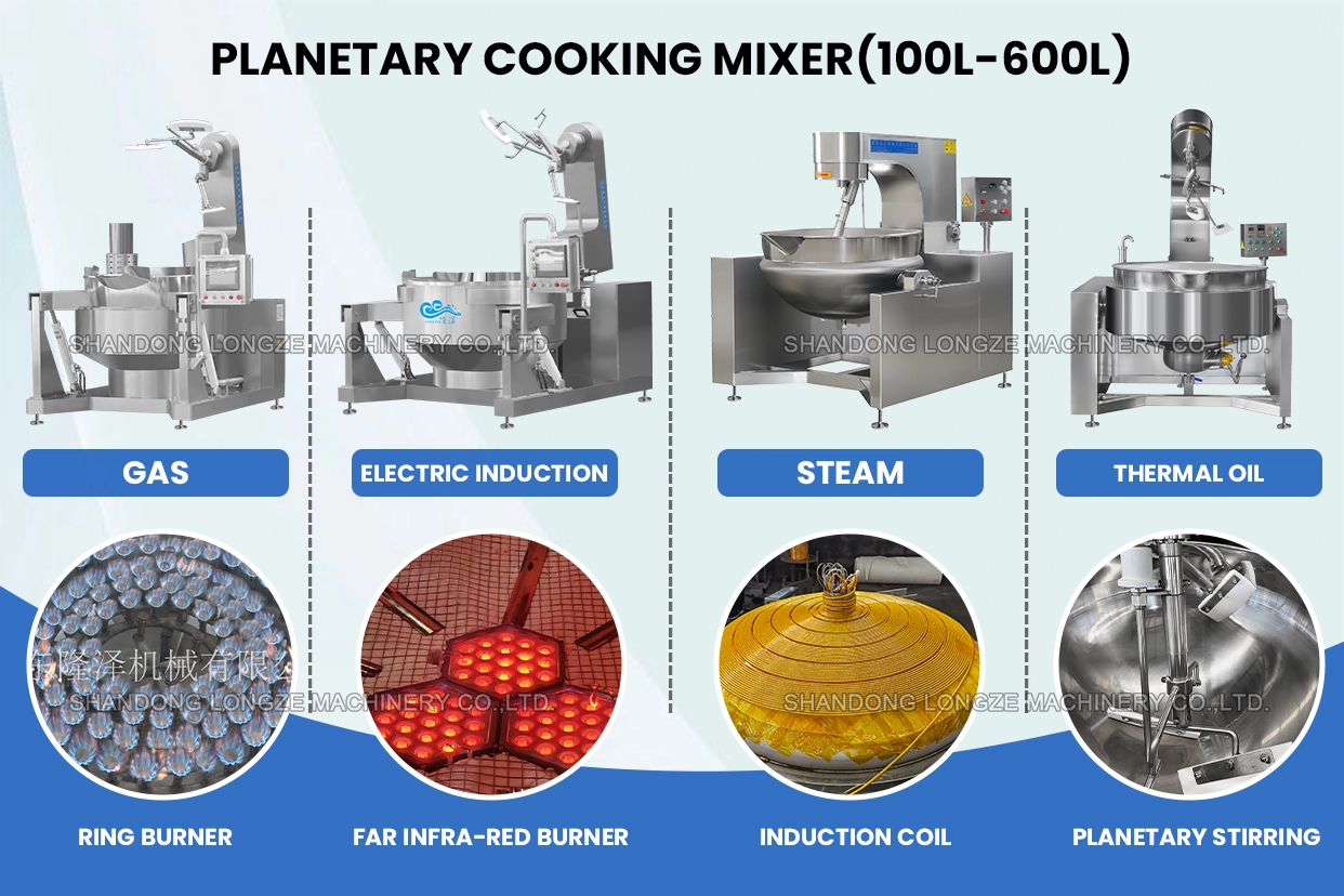 Industrial Cooking Mixer Machine, Sauce Production Equipment,High Viscosity Agitator,Commercial Jam Manufacturing Machine Price,